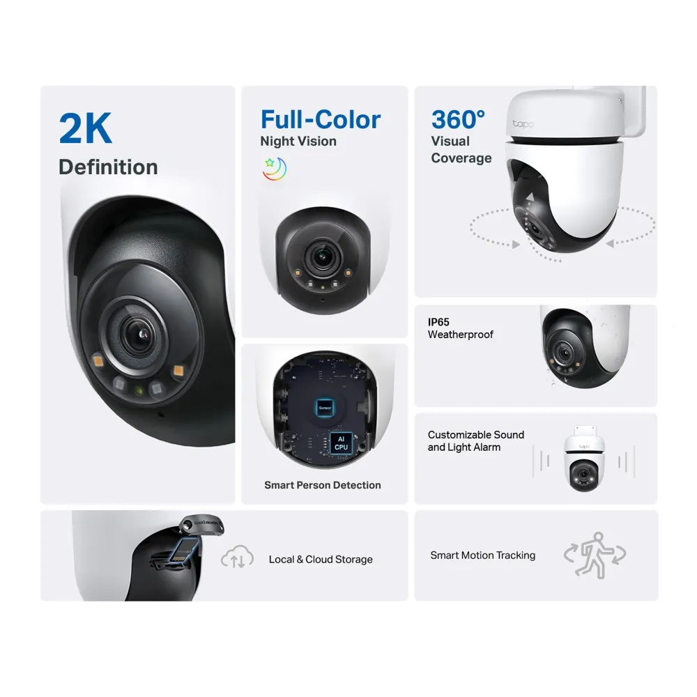 TP-Link Tapo C510W Wifi -valvontakamera ulkok&auml;ytt&ouml;&ouml;n