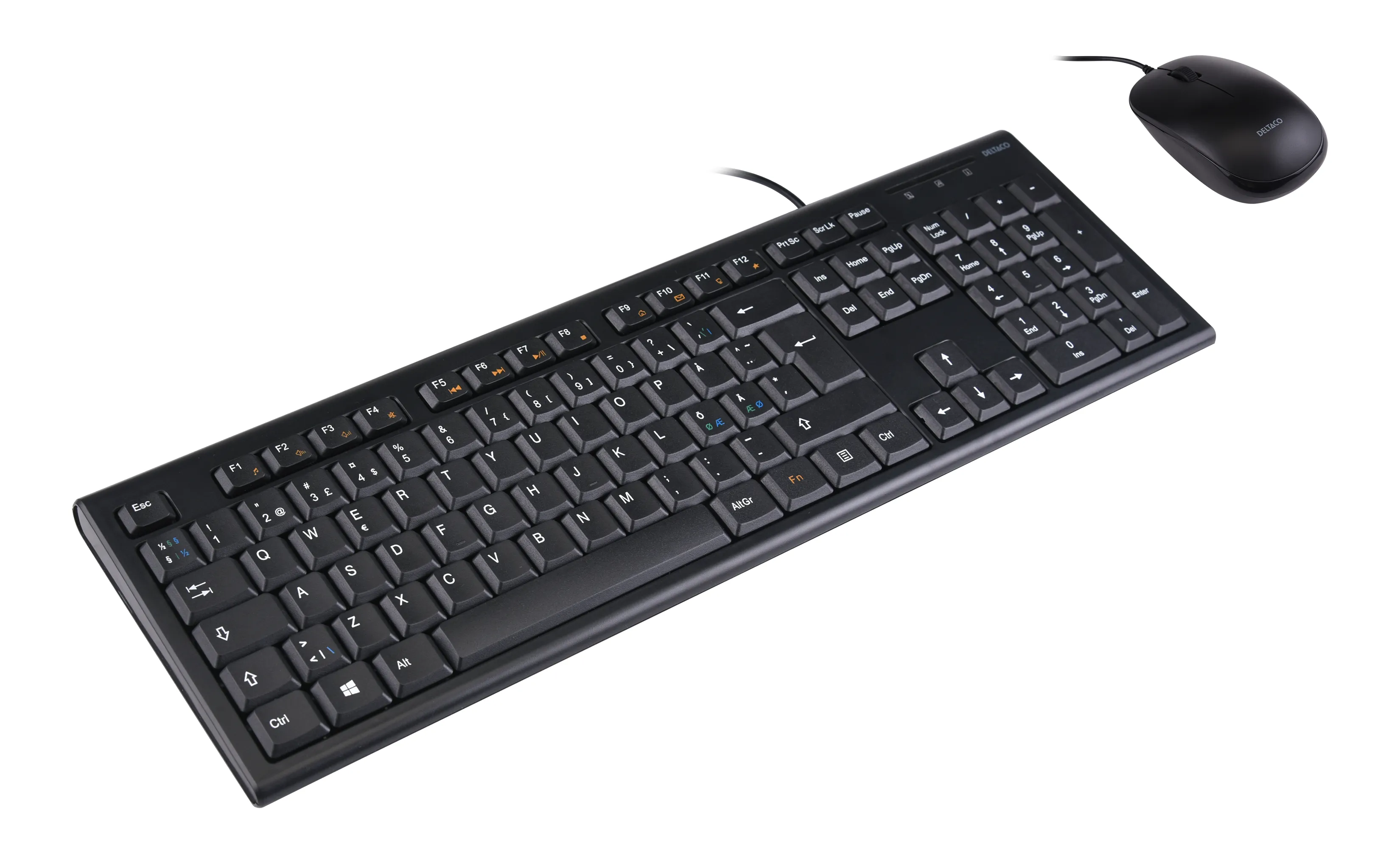 Deltaco TB-700 - keyboard and mouse, black