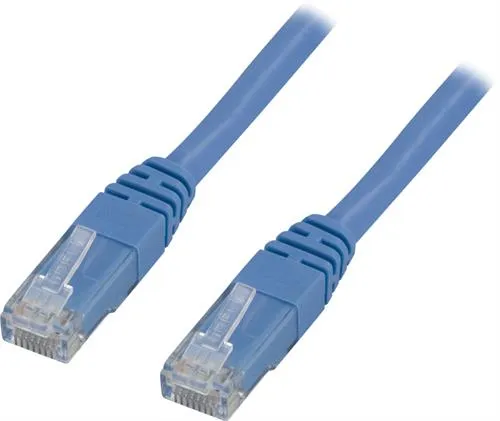 Deltaco Cat6 U/UTP RJ45 15m n&auml;tverkskabel, bl&aring;