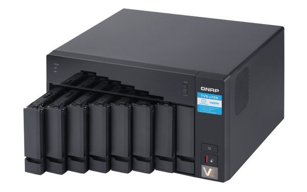 Qnap TVS-872N-I3-8G, 8x h&aring;rdiskplatser - NAS-server