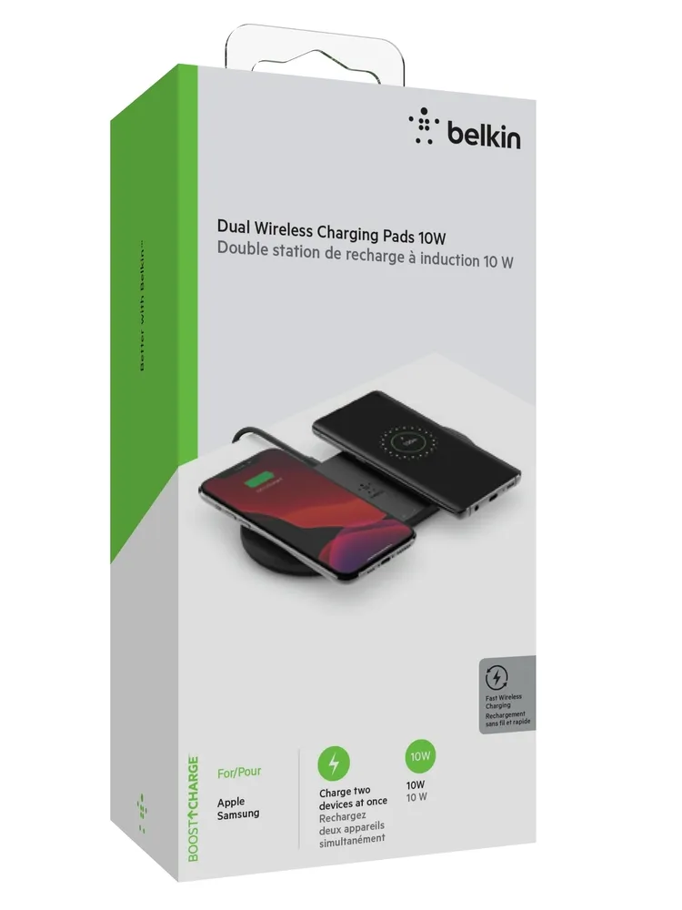 BELKIN 2x 10W Dual Wireless Charging Pad with PSU Barrel