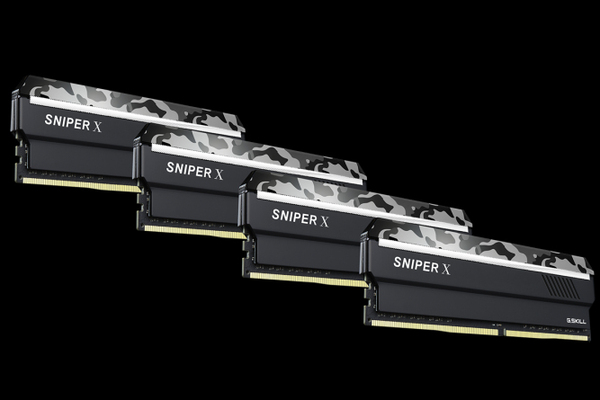 G.SKILL Sniper X 64GB (4 x 16GB) DDR4 2400 MHz, CL17 Memory, Urban Camo (XMP)