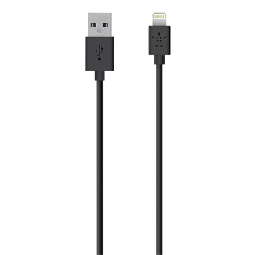 Belkin MIXIT Lightning - USB kabel, 1,2m, Svart