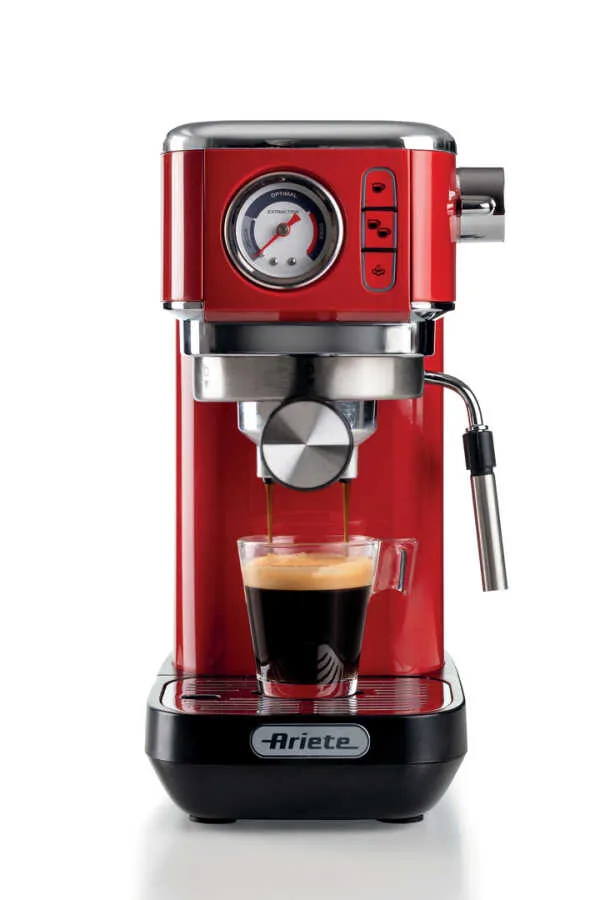 Ariete Slim Moderna 1381/33 espressomaskin, r&ouml;d