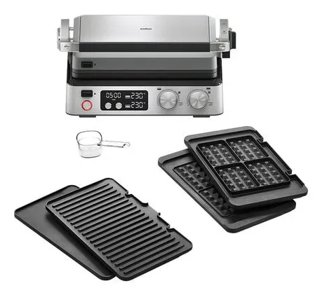 Braun MultiGrill 7 CG 7044 Contact Grill, 2000 W, Black/Stainless Steel