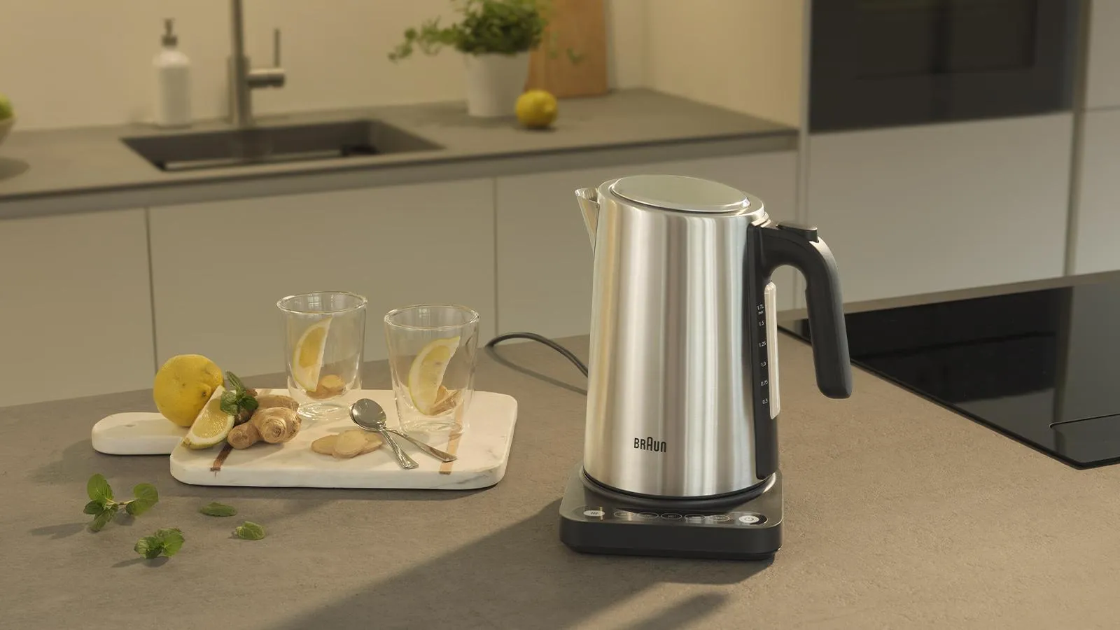 Braun Identity Collection WK 5205 vattenkokare, 1,7 l, 2200 W, svart/rostfritt st&aring;l