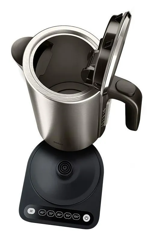 Braun Identity Collection WK 5205 -vedenkeitin, 1,7 l, 2200 W, musta/ruostumaton ter&auml;s