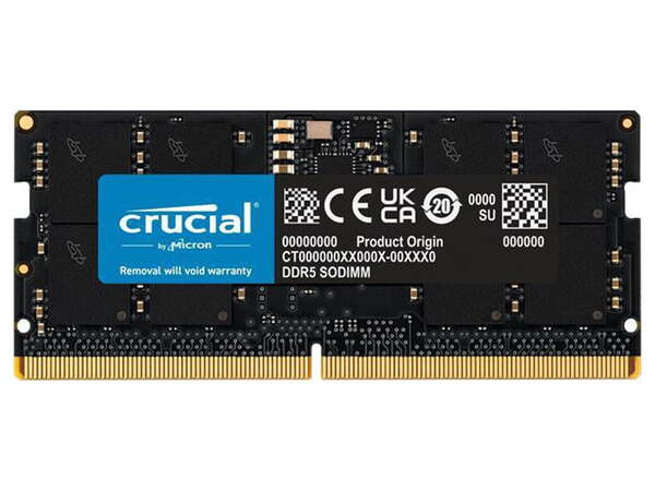 Crucial 12GB DDR5-5600 SODIMM CL46 (16Gbit)