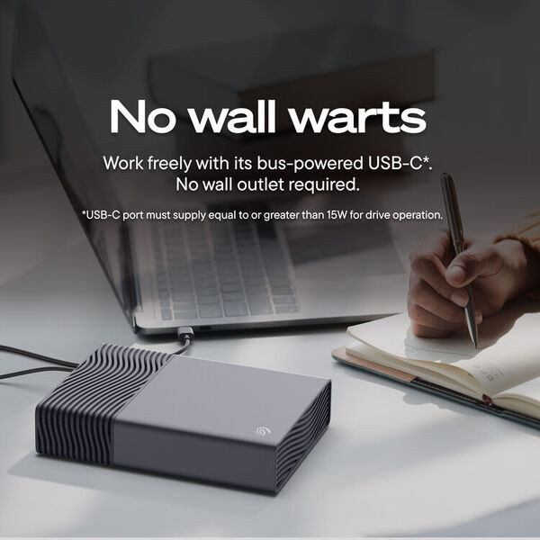Seagate One Touch Hub 20 TB extern SSD med USB 3.0, med h&aring;rdvarukryptering, med l&ouml;senordsskydd, svart