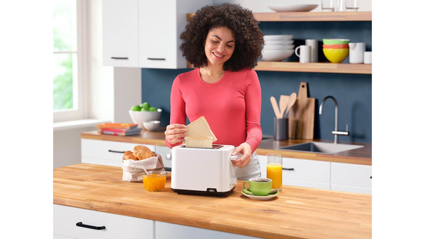 Braun Breakfast 1 HT1010 br&ouml;drost, 2 skivor, 900 W, vit