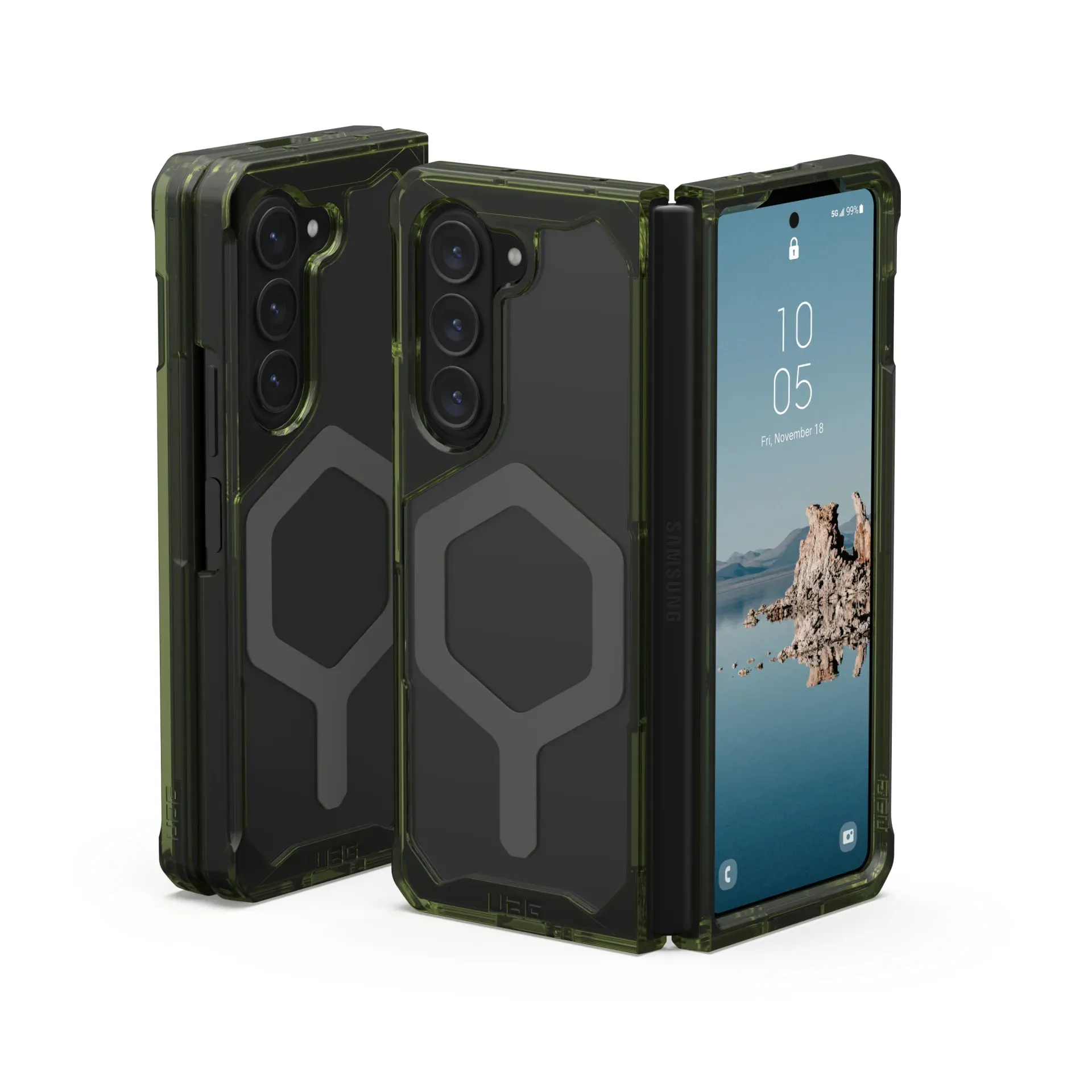 UAG Plyo Pro, Galaxy Z Fold5 - fodral, Olive/Space Grey
