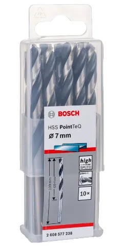 Bosch metal drill-HSS PointTeQ - DIN 338 - 7,0 mm - 10-pack - 2608577238