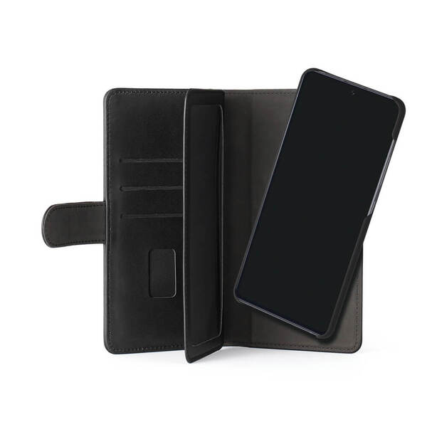 GEAR Wallet 7 Cards, Galaxy A51 - 2-in-1 Wallet Case, Black