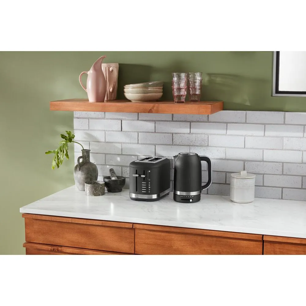 KitchenAid 5KEK1701EBK vattenkokare, 1,7 l, 2400 W, svart/rostfritt st&aring;l