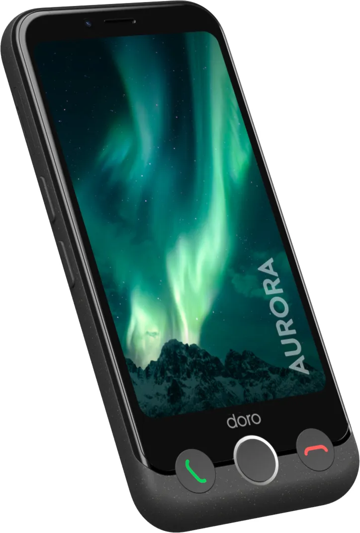 Doro Aurora A11 4G, Android - mobiltelefon, Grafit-gr&aring;