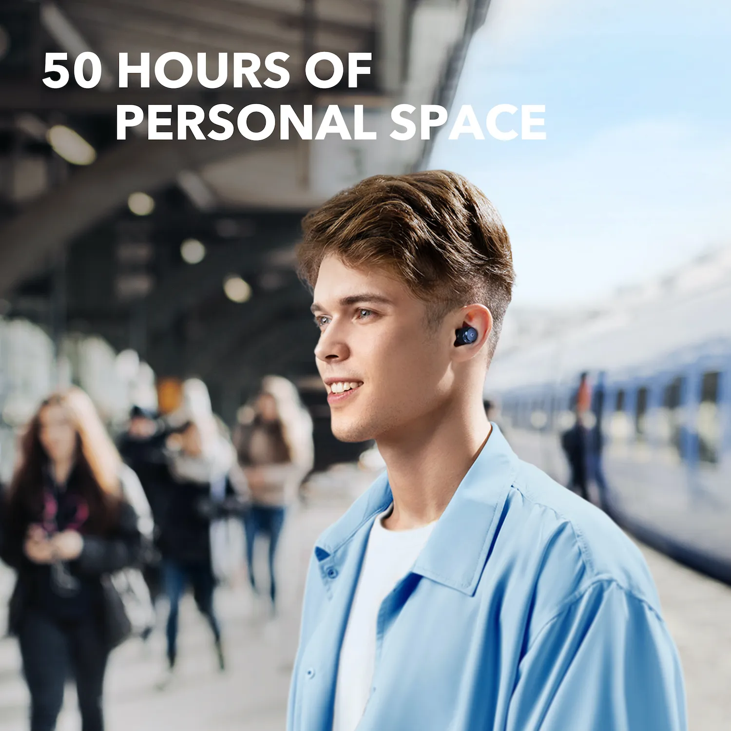 Anker Soundcore Space A40 - wireless earbuds, blue