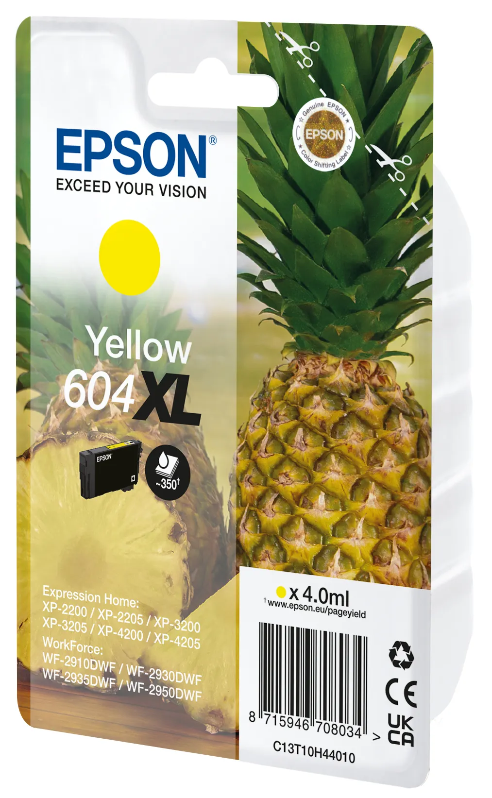 Epson 604XL Ink Cartridge, 4 ml, Yellow