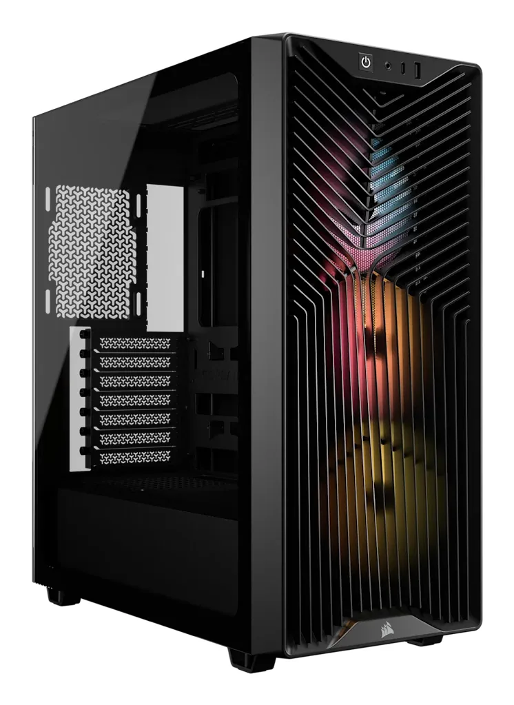 Corsair 3200D RS ARGB Midi-Tower Case with window and RGB lighting, Black