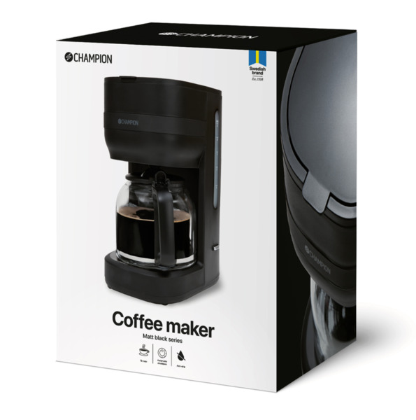Kaffebryggare 12-koppar/1,5L KB300 Mattsvart