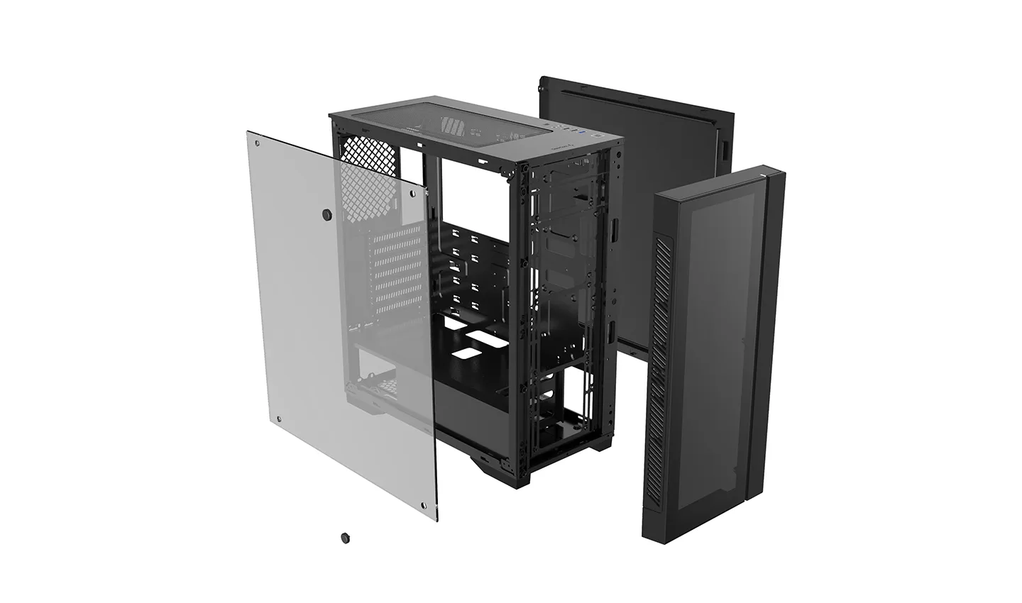 Deepcool Matrexx 55 V3 ADD-RGB 3F - miditornikotelo, ikkunalla, Musta