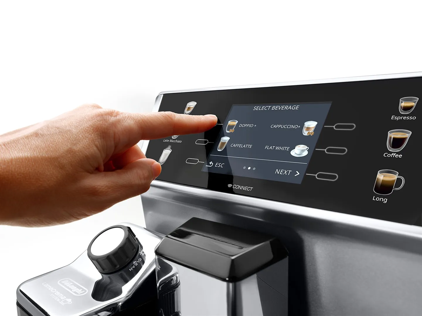 Delonghi PrimaDonna Class ECAM 550.85 - espresso machine, Metallic