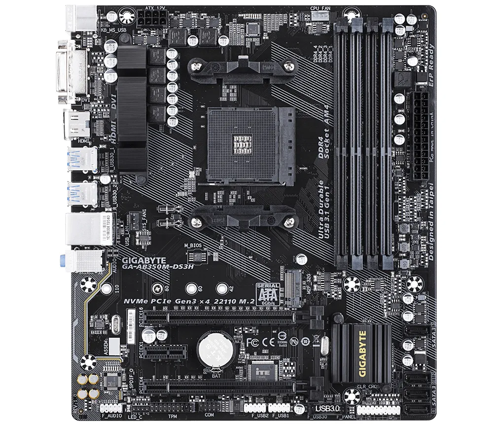 Gigabyte AB350M-Gaming, ATX motherboard