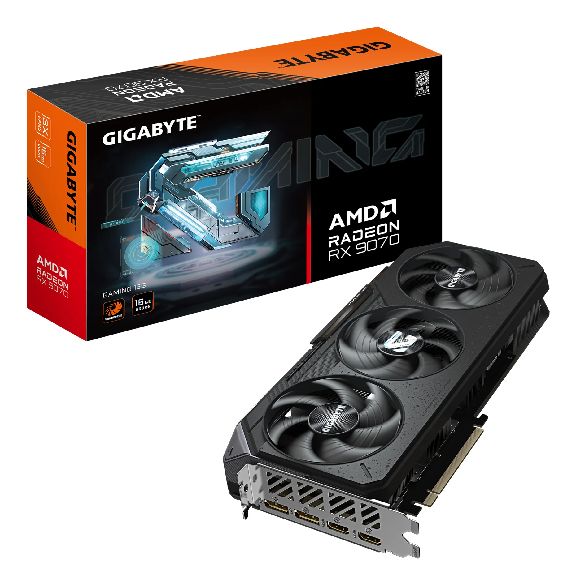 Gigabyte Radeon RX 9070 GAMING 16GB OC Graphics Card