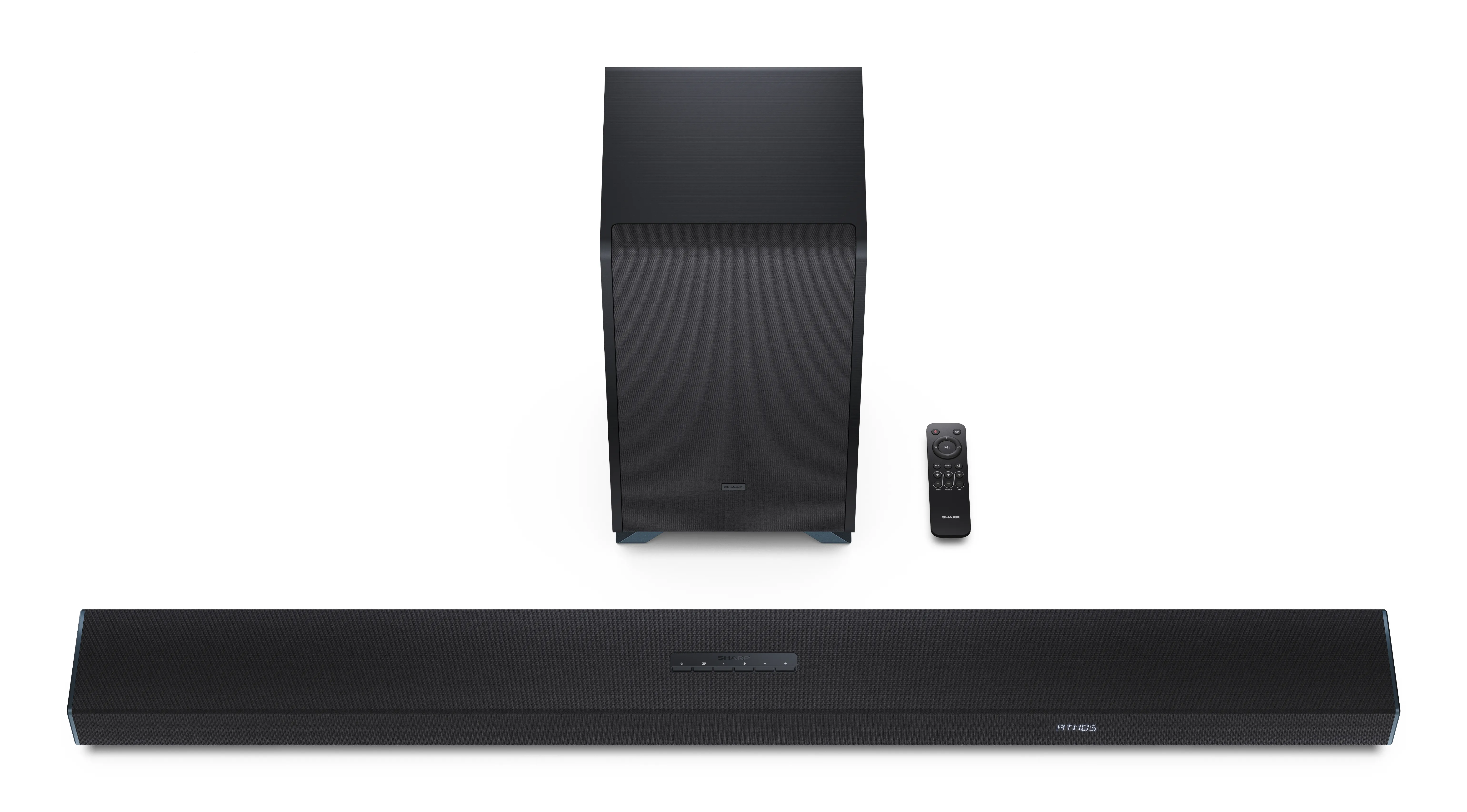 SHARP HT-SBW55121(BK), 5.1.2, Dolby Atmos soundbar -äänijärjestelmä, langattomalla subwooferilla, musta