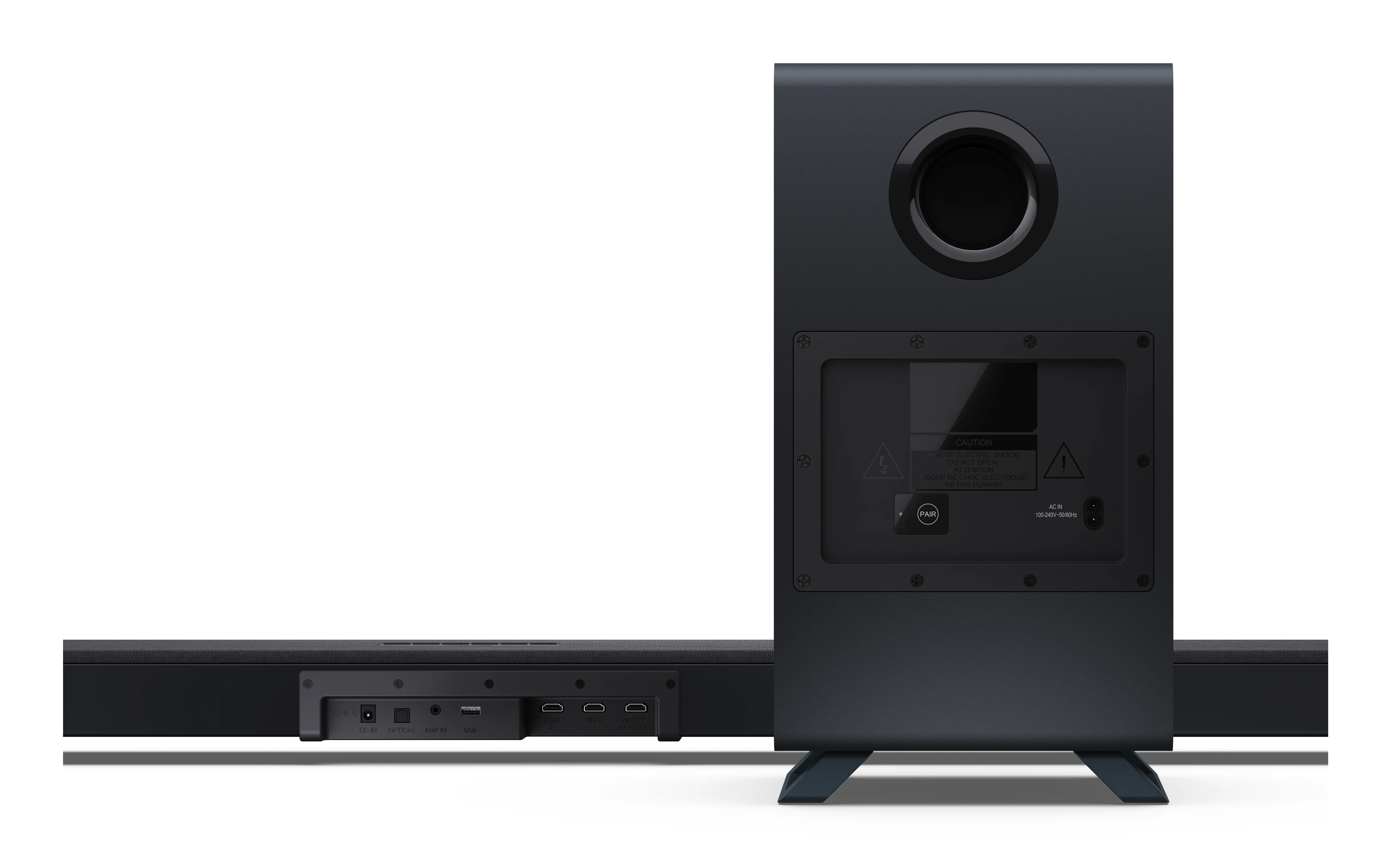 SHARP HT-SBW55121(BK), 5.1.2, Dolby Atmos soundbar -&auml;&auml;nij&auml;rjestelm&auml;, langattomalla subwooferilla, musta