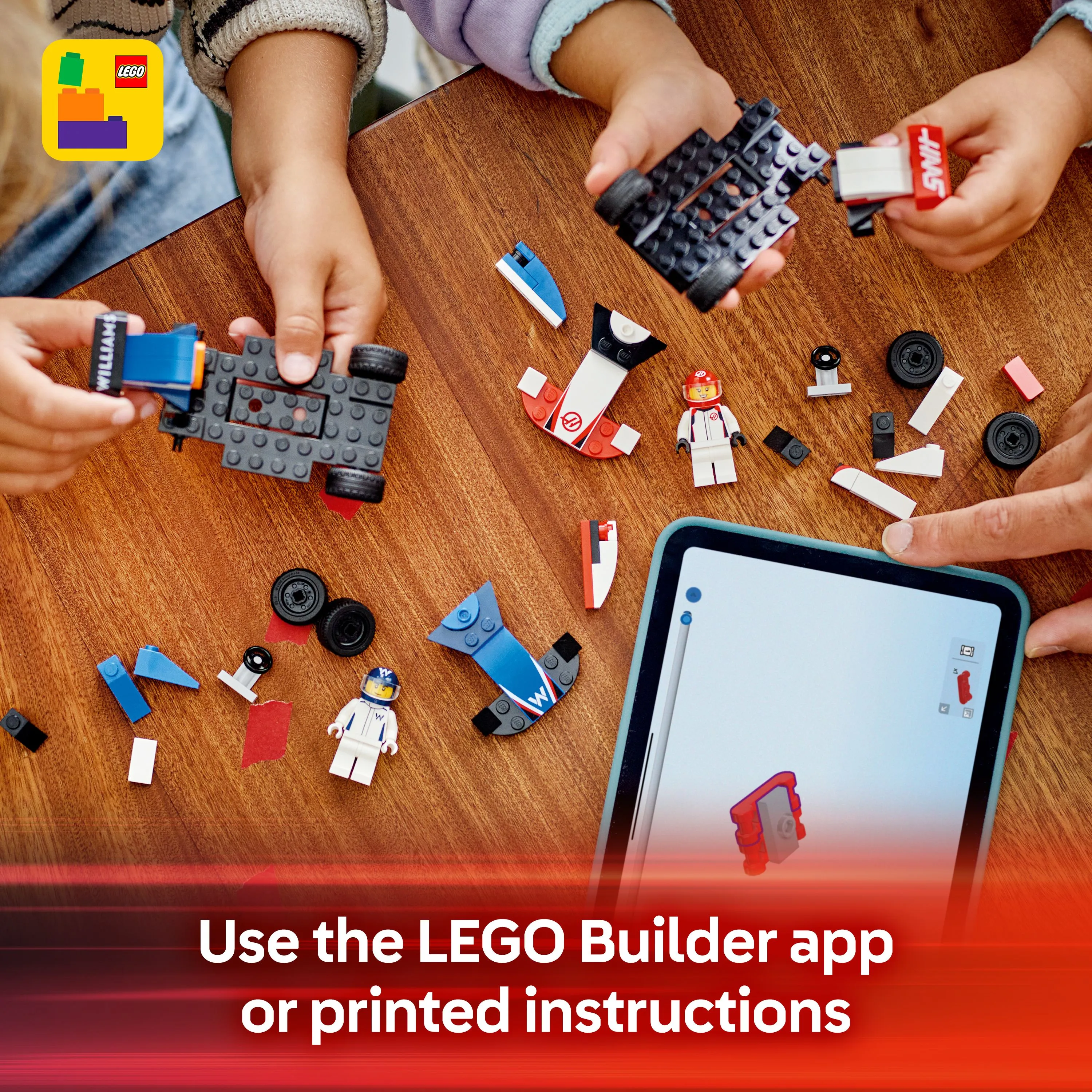 LEGO City F1-kilpa-autot Williams Racing ja Haas F1 60464