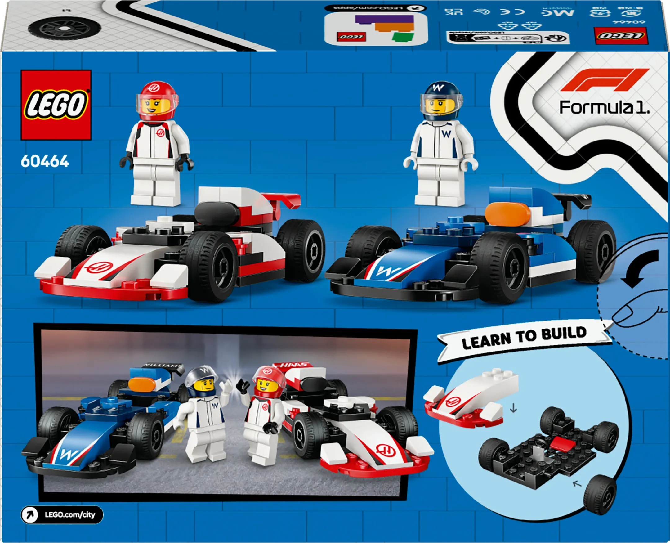 LEGO City F1-racerbilar Williams Racing och Haas F1 60464