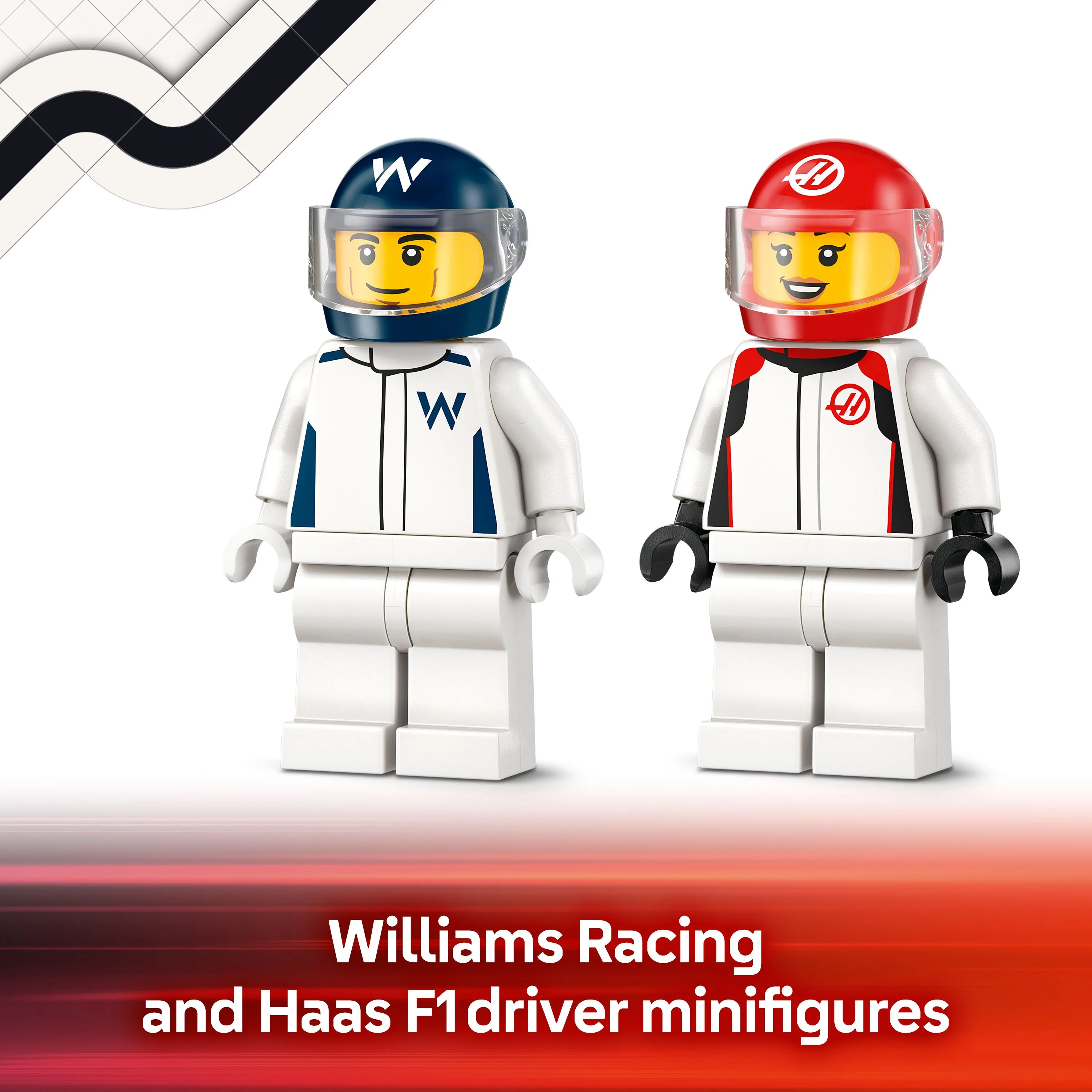 LEGO City F1-kilpa-autot Williams Racing ja Haas F1 60464