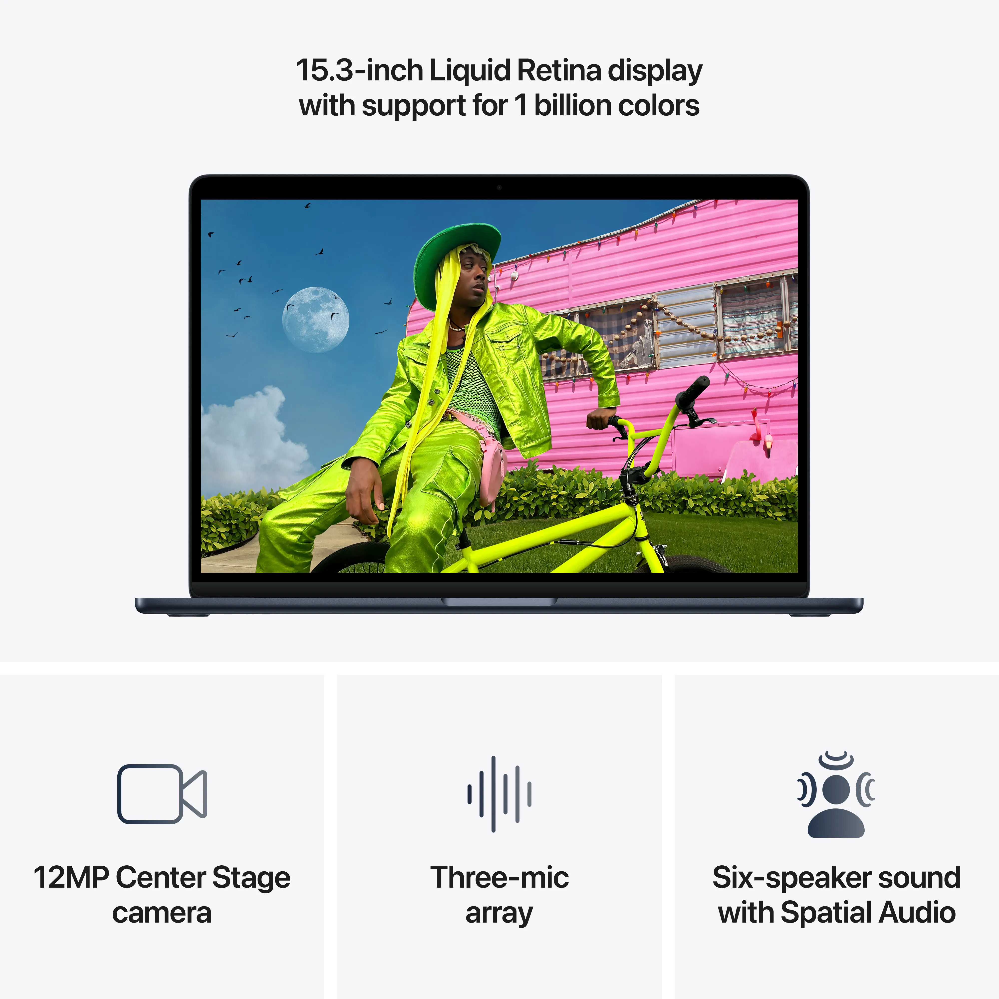 Apple MacBook Air 15" M5 (10/10) 16 Gt, 1 Tt, keskiy&ouml;, MDVK4
