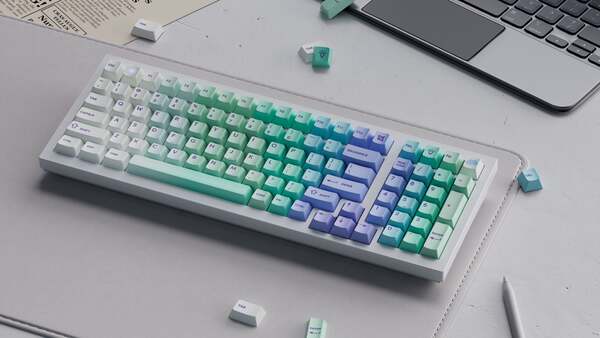 Keychron PBT Full Keycap Set, Cherry Profile, Cloud and Snow