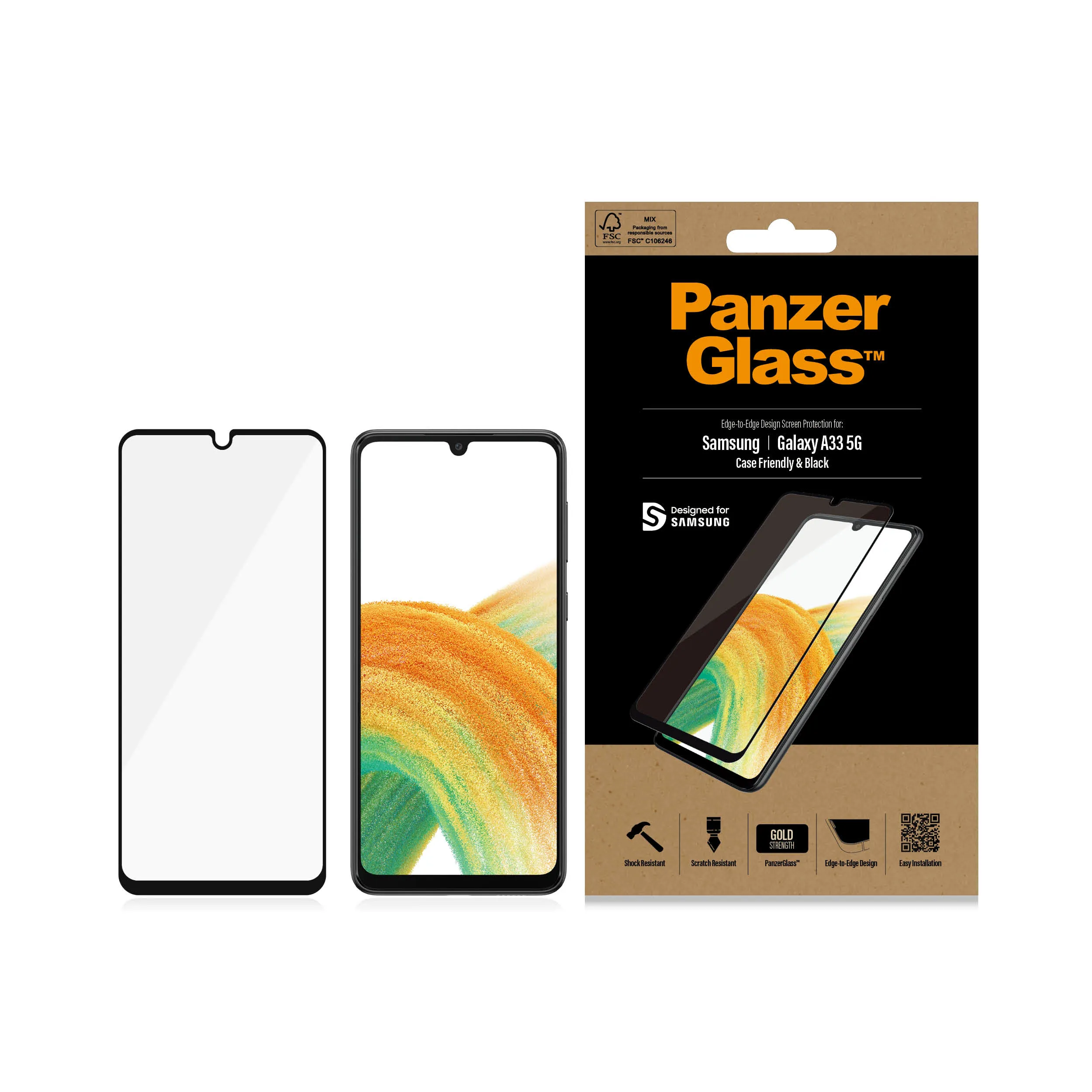 PanzerGlass Case Friendly, Galaxy A33 - Screen Glass