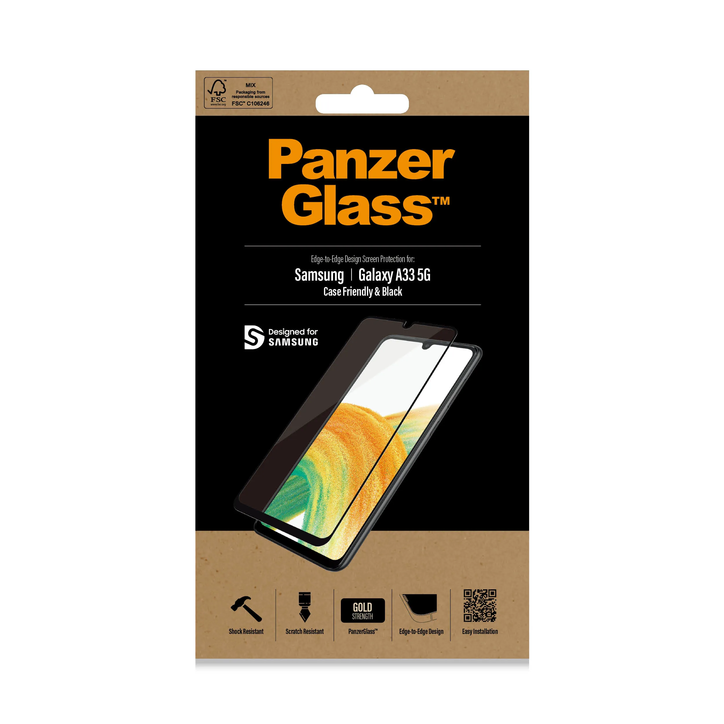 PanzerGlass Case Friendly, Galaxy A33 - Screen Glass