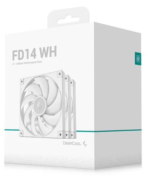 Deepcool FD14 3in1, 140mm - chassi fläkt, Vit, 3st