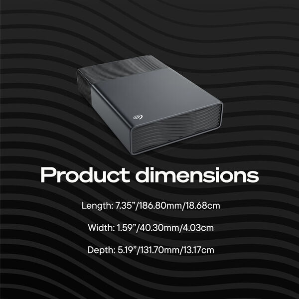 Seagate One Touch Hub 20 Tt USB 3.0 -ulkoinen SSD, laitteistosalaus, salasanasuojaus, musta