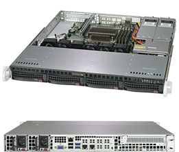 Supermicro SuperServer 5019C-MR - Palvelin - telineasennettava - 1U - 1-tie - RAM 0 GB - ei kiintolevy&auml; - AST2500 - GigE - ei KJ - monitori: ei ole