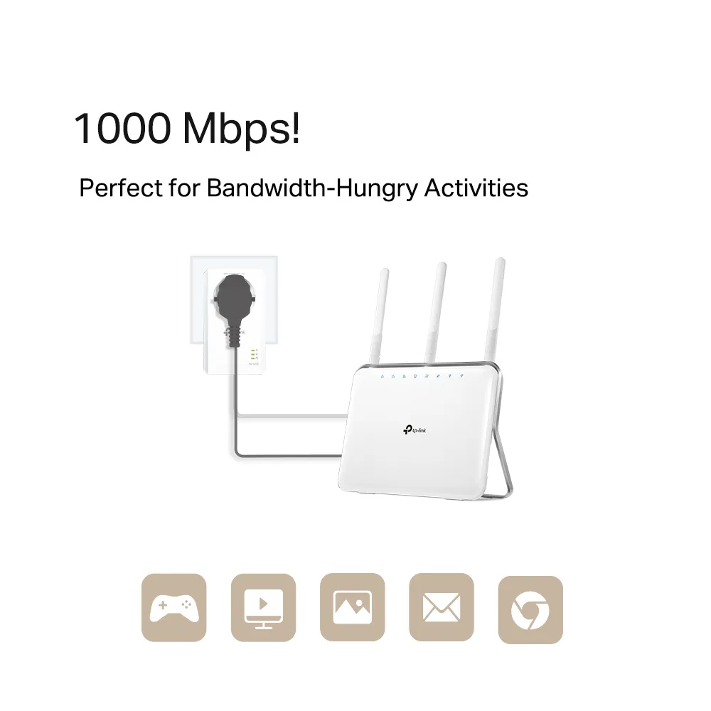 TP-Link AV1000 Passthrough Powerline Starter Kit /TL-PA7017P KIT v4