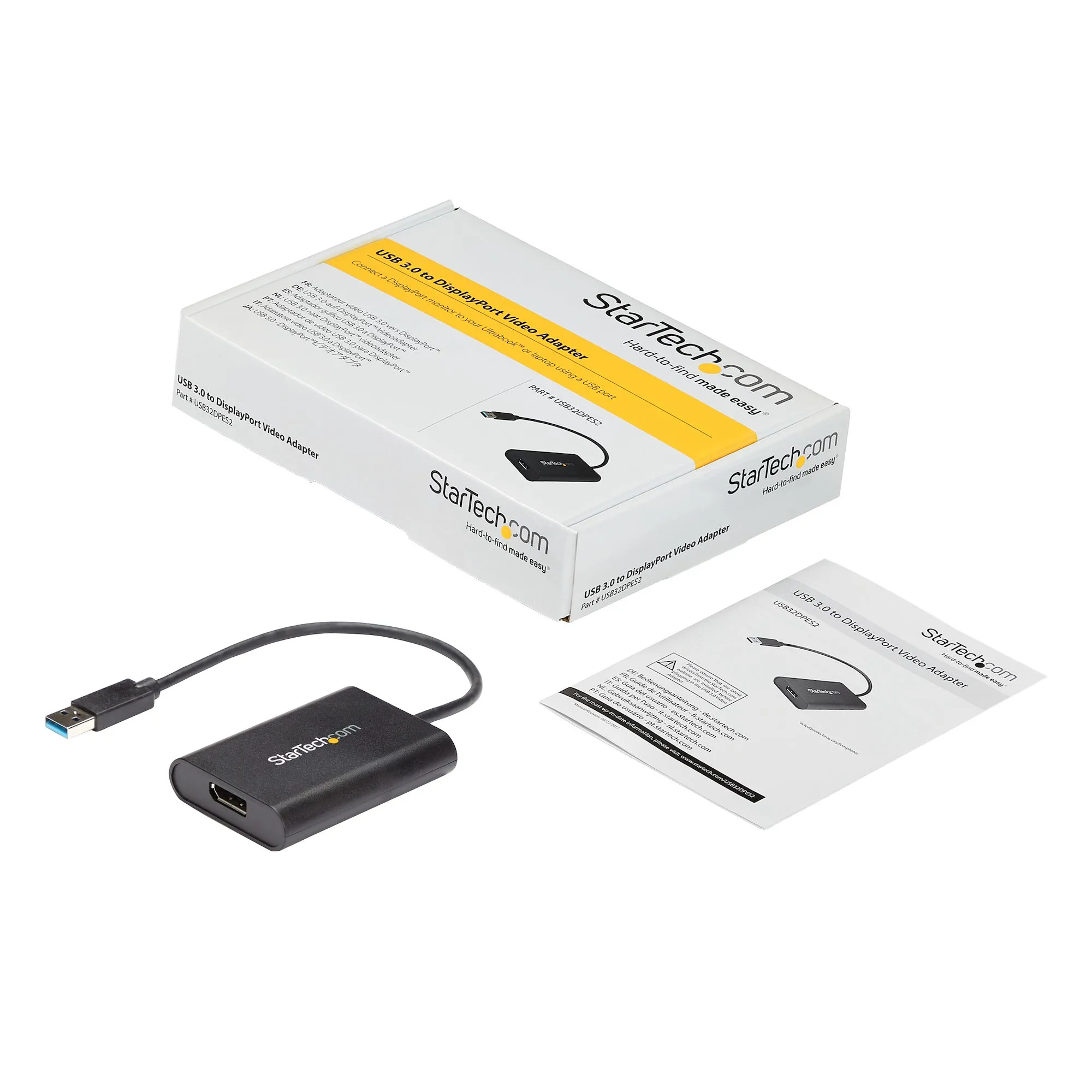 Startech USB - DisplayPort 4K - adapter, Black