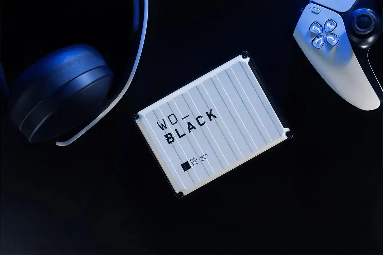 Western Digital WD_BLACK P10 Game Drive PlayStation 2TB External HDD, White