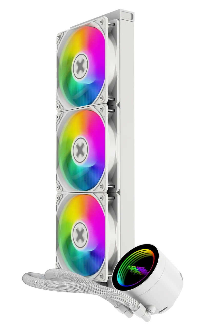 Xilence LiQuRizer LQ360W 360mm ARGB -nestej&auml;&auml;hdytin, valkoinen