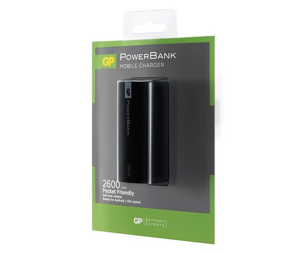 GP PowerBank Yolo 1C02A 2600 mAh, Black