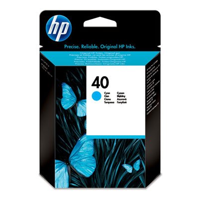 HP Ink Crtg 40C Cyan EUR for the DeskJet 1200C, 1600C and CopyJet.  Available to Europe only.