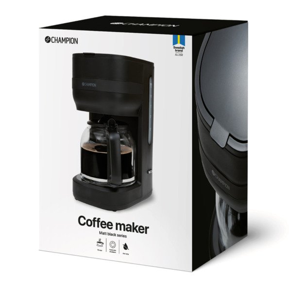 Kaffebryggare 12-koppar/1,5L KB300 Mattsvart