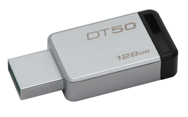 Kingston 128 GB DataTraveler 50 USB 3.0 - minne, Svart/Silver