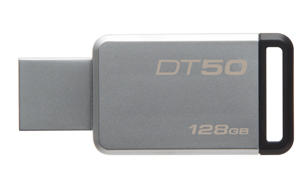 Kingston 128 GB DataTraveler 50 USB 3.0 - minne, Svart/Silver