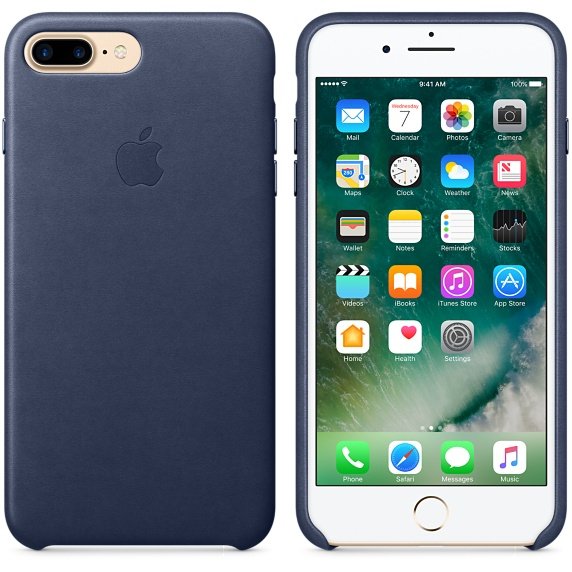 Apple iPhone 7 Plus L&auml;derskal  &ndash; midnattsbl&aring;