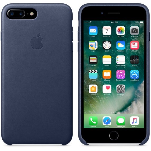 Apple iPhone 7 Plus L&auml;derskal  &ndash; midnattsbl&aring;